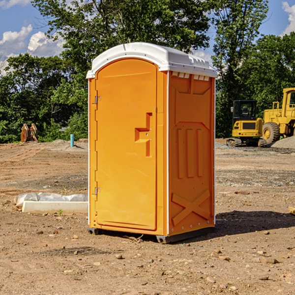 how often are the porta potties cleaned and serviced during a rental period in La Paz IN